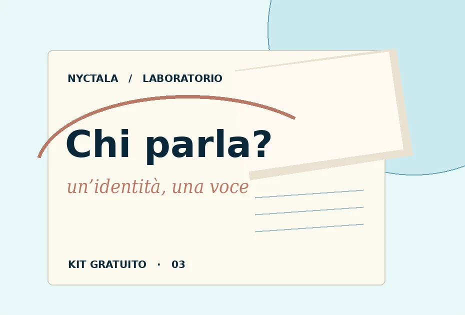 Illustrazione di Chi parla?, kit Nyctala